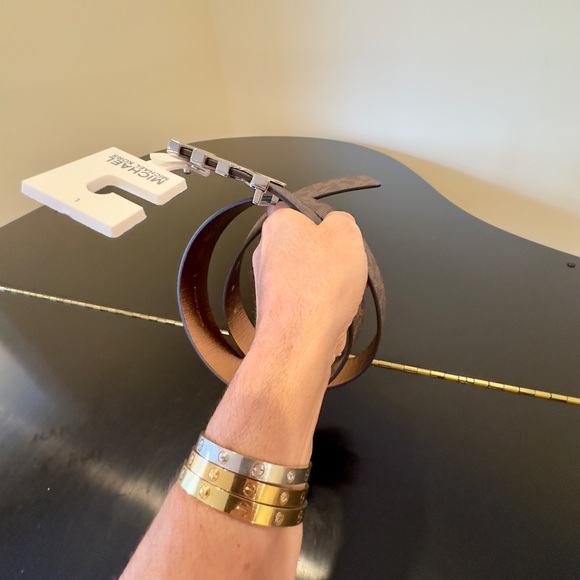 NWT Authentic Luxury Minimalist Michael Kors Monogram Belt - Picture 14 of 17